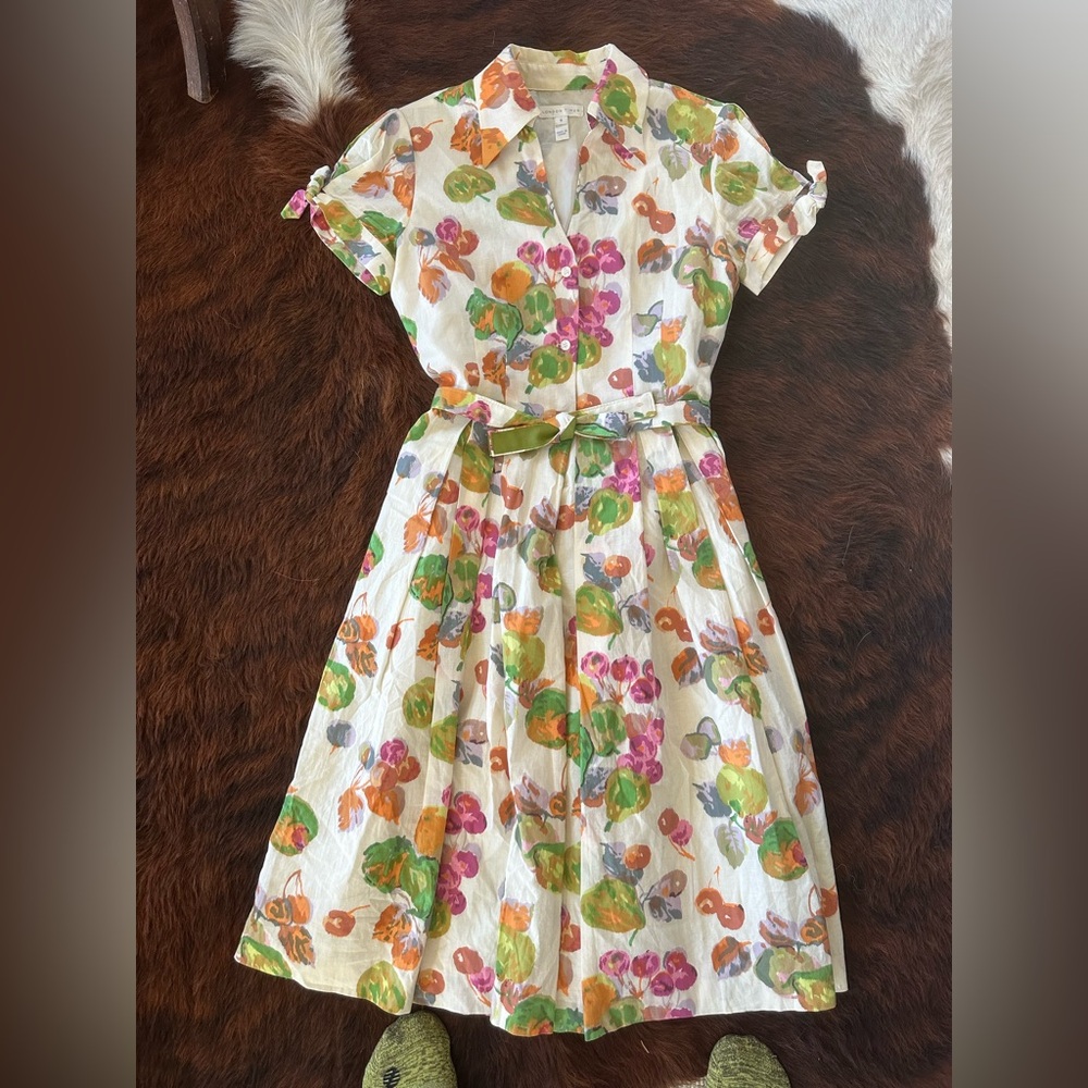 London Times vintage size 6 midi dresss with built in slip